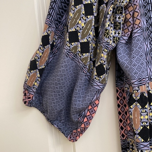 Ellos Maxi Dress Womens Plus Sz 22 Tiered patchwork Cottage Core Avanteguard - Picture 4 of 9